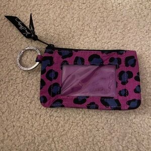 Vera Bradley Purple Leopard Print ID Case